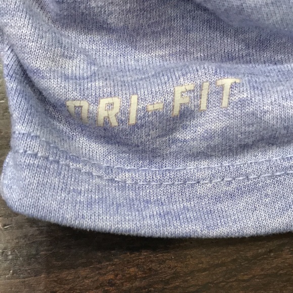 Nike Girls Dri Fit Shirt in Purple w/ Navy Trim - Picture 3 of 6